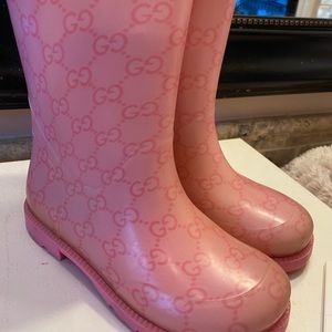 Authentic pink Gucci rain boots